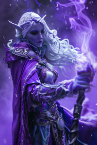 A Wyrmælf sorcerer.