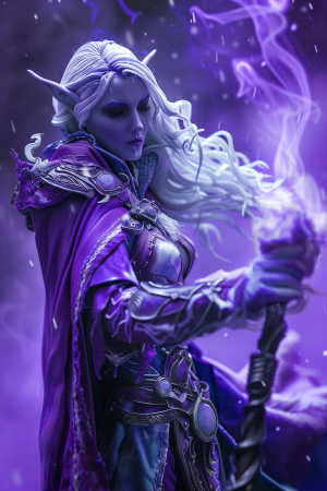 A Wyrmaelf sorcerer.